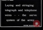 Image of French soldiers installing battlefield communications France, 1916, second 7 stock footage video 65675027286