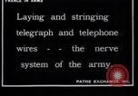 Image of French soldiers installing battlefield communications France, 1916, second 10 stock footage video 65675027286