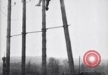 Image of French soldiers installing battlefield communications France, 1916, second 25 stock footage video 65675027286