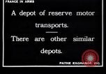 Standbild französischen Depot der Reserve motor Transporte Frankreich, 1917, aus Sekunde 6 historischem Filmmaterial Videoclip 65675027292
