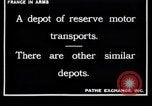 Standbild französischen Depot der Reserve motor Transporte Frankreich, 1917, aus Sekunde 7 historischem Filmmaterial Videoclip 65675027292