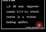 Image of French soldiers load shell on trench mortar France, 1916, second 3 stock footage video 65675027299