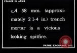 Image of French soldiers load shell on trench mortar France, 1916, second 7 stock footage video 65675027299