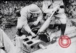 Image of French soldiers load shell on trench mortar France, 1916, second 8 stock footage video 65675027299