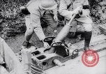 Image of French soldiers load shell on trench mortar France, 1916, second 9 stock footage video 65675027299
