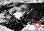 Image of French soldiers load shell on trench mortar France, 1916, second 20 stock footage video 65675027299
