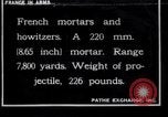 Image of French mortars and howitzers in World War I France, 1916, second 1 stock footage video 65675027312