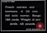 Image of French mortars and howitzers in World War I France, 1916, second 4 stock footage video 65675027312