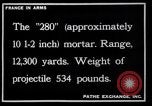 Image of French mortars and howitzers in World War I France, 1916, second 62 stock footage video 65675027312