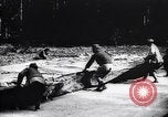 Image of French soldiers unfolding uninflated observation balloon France, 1916, second 20 stock footage video 65675027329