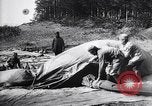 Image of French soldiers unfolding uninflated observation balloon France, 1916, second 47 stock footage video 65675027329