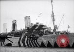Image of United States troops fill top deck of ship New York United States USA, 1918, second 10 stock footage video 65675027346