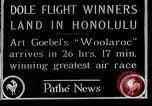 Image of 1927 Dole Derby Air Race Honolulu Hawaii USA, 1927, second 1 stock footage video 65675027442