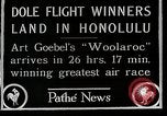 Image of 1927 Dole Derby Air Race Honolulu Hawaii USA, 1927, second 3 stock footage video 65675027442