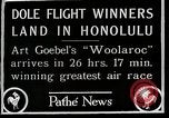 Image of 1927 Dole Derby Air Race Honolulu Hawaii USA, 1927, second 6 stock footage video 65675027442