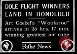 Image of 1927 Dole Derby Air Race Honolulu Hawaii USA, 1927, second 10 stock footage video 65675027442
