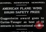 Standbild Curtiss Tanager-Flugzeug gewinnt Wettbewerb New York United States USA, 1929, aus Sekunde 8 historischem Filmmaterial Videoclip 65675027456