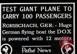 Standbild Dornier Do X Flugboot Flugzeug New York United States USA, 1929, aus Sekunde 5 historischem Filmmaterial Videoclip 65675027457