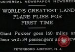 Standbild Fokker F-32 Flugzeuge Teterboro airport New jersey USA, 1928, aus Sekunde 5 historischem Filmmaterial Videoclip 65675027464