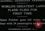 Standbild Fokker F-32 Flugzeuge Teterboro airport New jersey USA, 1928, aus Sekunde 8 historischem Filmmaterial Videoclip 65675027464