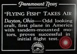 Standbild X-101 Dayton Overmount Flugzeugtest Dayton Ohio USA, 1928, aus Sekunde 14 historischem Filmmaterial Videoclip 65675027467