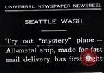 Standbild Boeing 221 Monomail Postzustellflugzeug Seattle Washington USA, 1935, aus Sekunde 1 historischem Filmmaterial Videoclip 65675027485