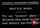 Standbild Boeing 221 Monomail Postzustellflugzeug Seattle Washington USA, 1935, aus Sekunde 3 historischem Filmmaterial Videoclip 65675027485
