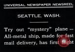 Standbild Boeing 221 Monomail Postzustellflugzeug Seattle Washington USA, 1935, aus Sekunde 4 historischem Filmmaterial Videoclip 65675027485