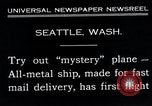 Standbild Boeing 221 Monomail Postzustellflugzeug Seattle Washington USA, 1935, aus Sekunde 5 historischem Filmmaterial Videoclip 65675027485