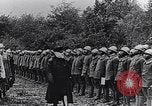 Image of President Poincaré presenting awards to soldiers World War I France, 1916, second 18 stock footage video 65675027516