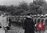 Image of President Poincaré presenting awards to soldiers World War I France, 1916, second 20 stock footage video 65675027516