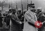 Image of President Poincaré presenting awards to soldiers World War I France, 1916, second 45 stock footage video 65675027516