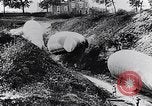 Immagine di Soldati francesi spostare osservazione palloncini lungo una strada Francia, 1917, secondo 46 filmato di repertorio 65675027517