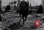 Image of British soldiers move supplies on horse-drawn wagons France, 1916, second 8 stock footage video 65675027526