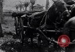 Image of British soldiers move supplies on horse-drawn wagons France, 1916, second 14 stock footage video 65675027526