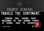 Image of French General Pau visits Serbia World War I Bucharest Romania, 1917, second 1 stock footage video 65675027536