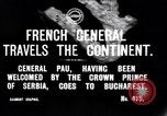Image of French General Pau visits Serbia World War I Bucharest Romania, 1917, second 3 stock footage video 65675027536