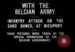 Image charge d'infanterie belge Nieuport Belgique, 1914, de la seconde 7 séquences d'archives historiques vidéo 65675027555