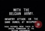 Image charge d'infanterie belge Nieuport Belgique, 1914, de la seconde 9 séquences d'archives historiques vidéo 65675027555
