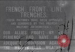 Standbild französischen Gräben während Ersten Weltkrieg Frankreich, 1917, aus Sekunde 1 historischem Filmmaterial Videoclip 65675027561