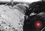 Image of French soldiers trench with corrugated metal cylinder World War I France, 1916, second 27 stock footage video 65675027565