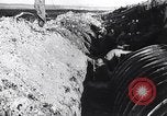Image of French soldiers trench with corrugated metal cylinder World War I France, 1916, second 28 stock footage video 65675027565