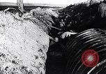 Image of French soldiers trench with corrugated metal cylinder World War I France, 1916, second 29 stock footage video 65675027565