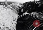 Image of French soldiers trench with corrugated metal cylinder World War I France, 1916, second 31 stock footage video 65675027565