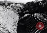 Image of French soldiers trench with corrugated metal cylinder World War I France, 1916, second 32 stock footage video 65675027565