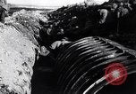 Image of French soldiers trench with corrugated metal cylinder World War I France, 1916, second 36 stock footage video 65675027565