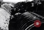 Image of French soldiers trench with corrugated metal cylinder World War I France, 1916, second 37 stock footage video 65675027565