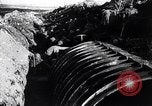 Image of French soldiers trench with corrugated metal cylinder World War I France, 1916, second 38 stock footage video 65675027565