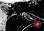 Image of French soldiers trench with corrugated metal cylinder World War I France, 1916, second 39 stock footage video 65675027565