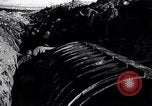 Image of French soldiers trench with corrugated metal cylinder World War I France, 1916, second 41 stock footage video 65675027565